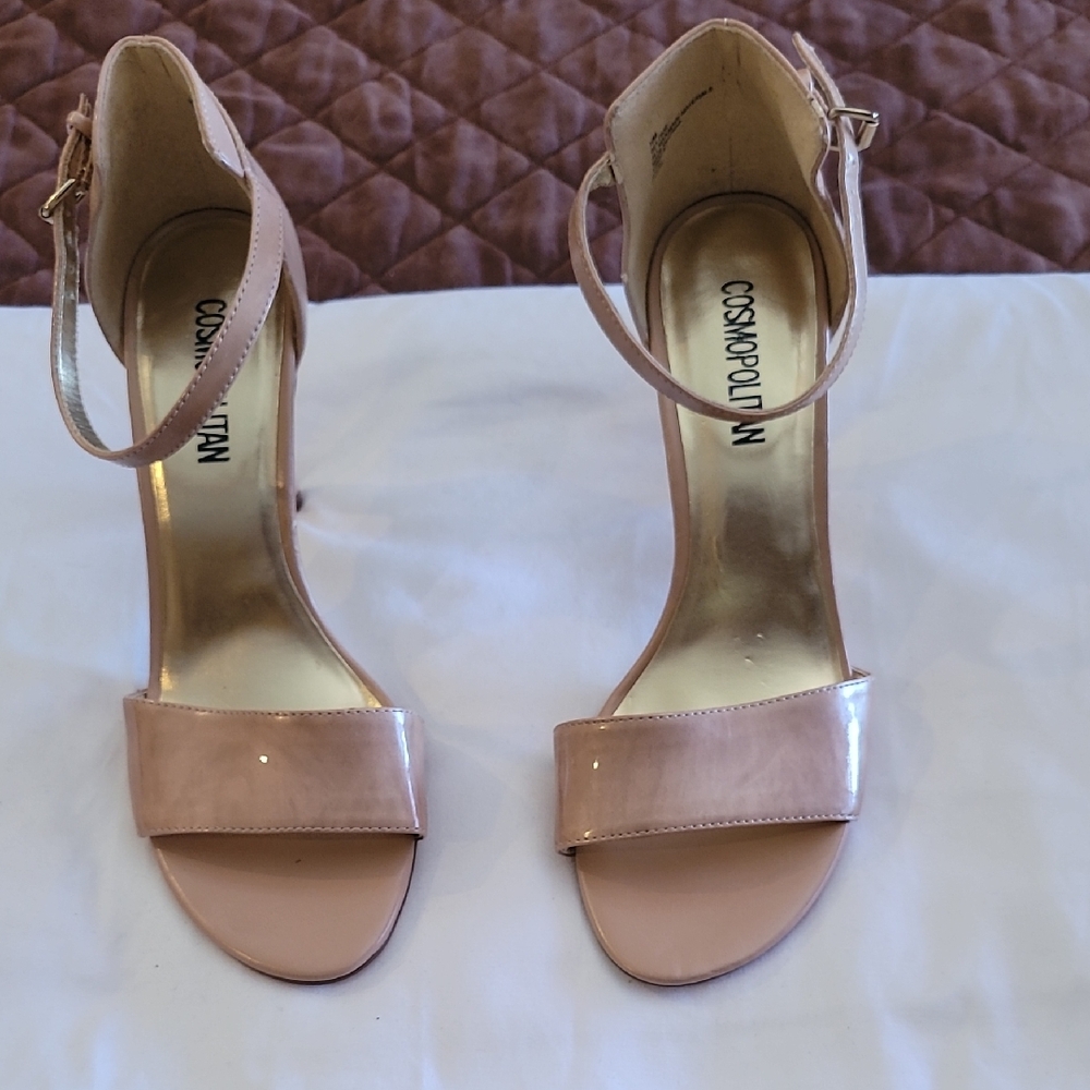 Cosmopolitan Blush Heels with Ankle Strap